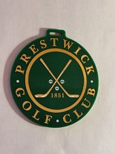 Vintage Rare Prestwick Golf Club Golf Bag Tag - Ayrshire, Scotland - A Beauty!
