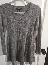 Forever 21 M Charcoal Fit And Flare Dress