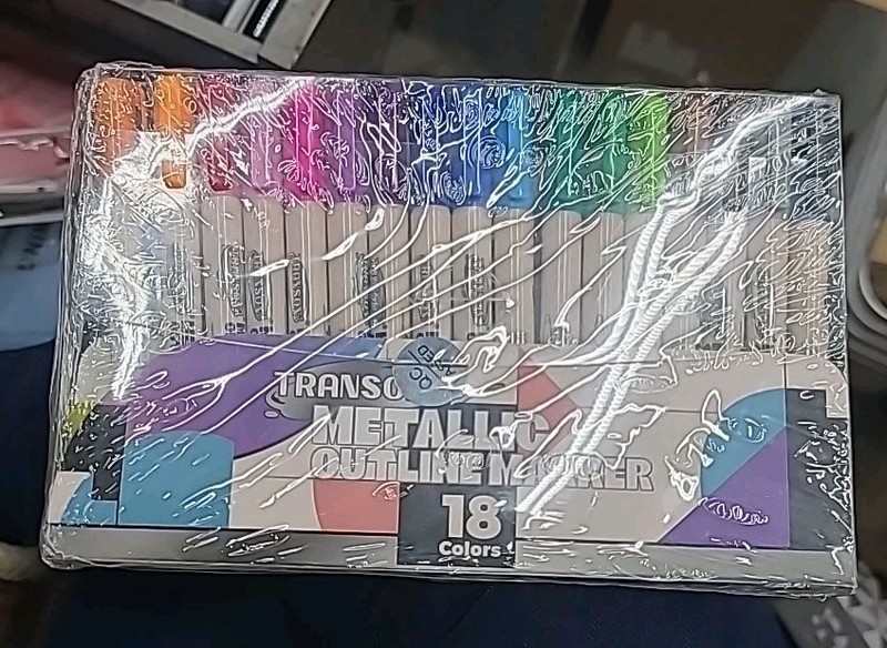 metallic outline marker 18 colors