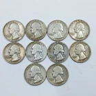 1950s Washington Silver Quarters Lot Of 10 #2