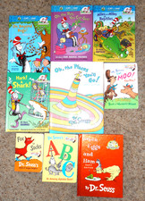 Lot of 9 Dr Seuss  Cat in the Hat Learning Library books - HC/1DJ GC