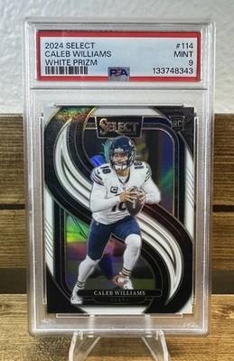 2024 Panini Select - Premier Level Caleb Williams #114 White Prizm /35 (RC)