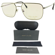 New Henry Jullien Delco C24 Silver Rectangle Mens Optical Frame Eyeglasses