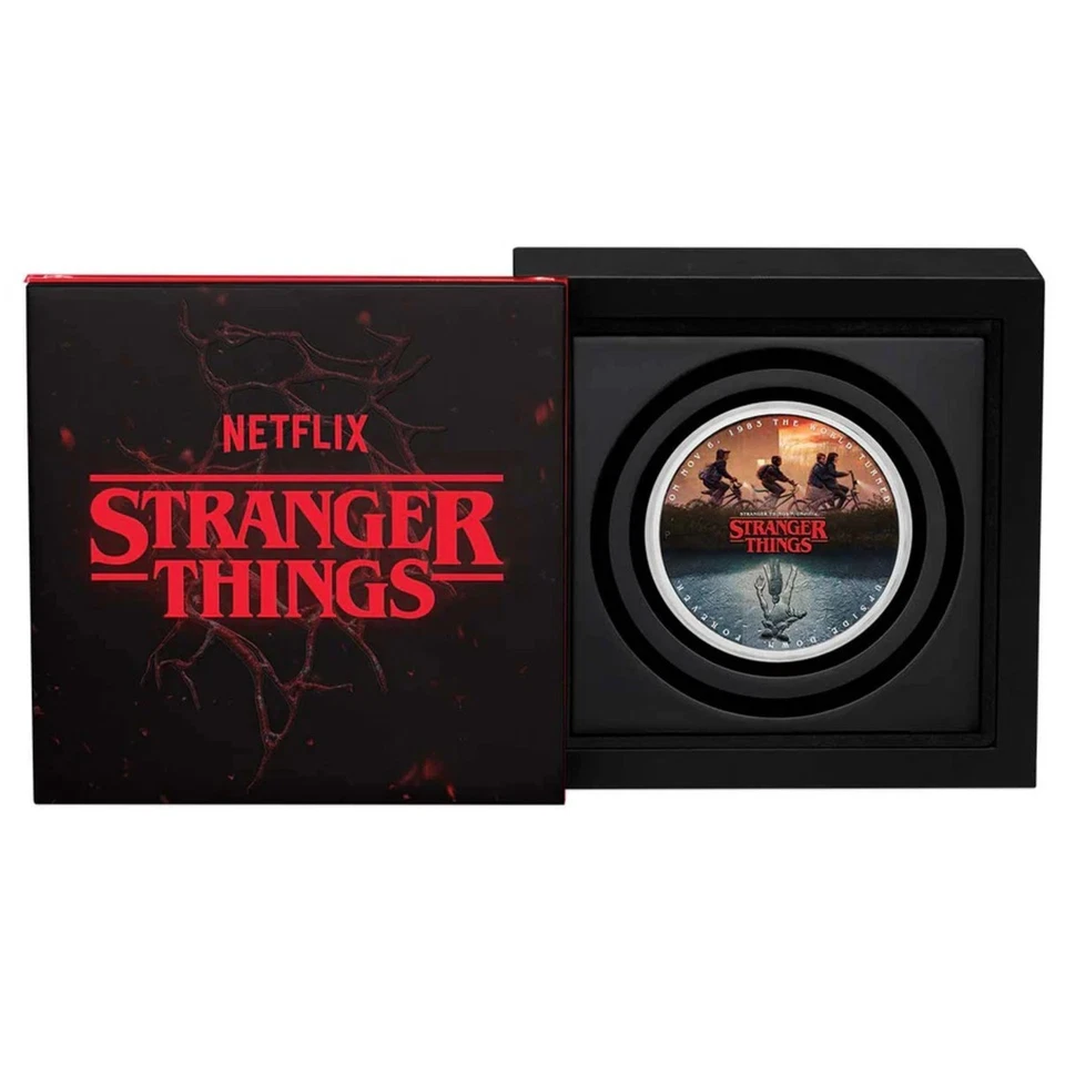Stranger Things The Upside Down 2026 $1 1 oz Silver Coin  Tuvalu  Perth Mint - Image 3 of 4