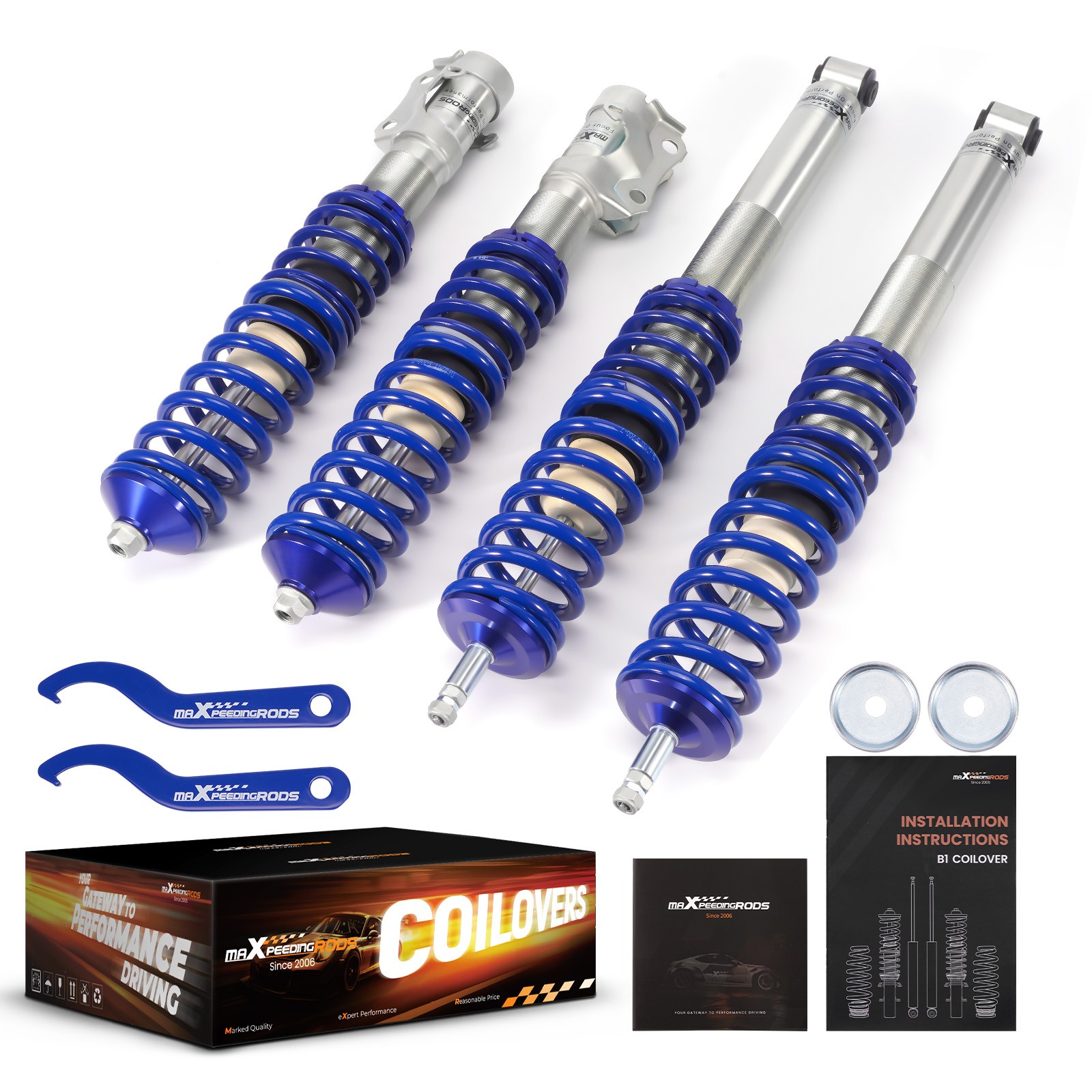 Street Coilovers for VW Golf Mk2 2WD 1983-1992 1.6 1.8 GTI G60 TD 19E 1G