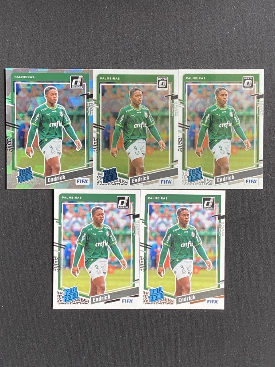 Endrick 2023-24 Panini Donruss FIFA Rated Rookie Cubic + Base RC #176