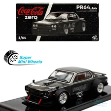 Pop Race 1:64 Coca-Cola Nissan GT-R V8 Drif Hakosuka Black #144