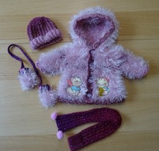 Puppenkleidung 36 cm ,Puppensachen, Puppenoutfit aus Fransenwolle