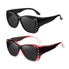 Wzerry Sunglasses Fit Over Glasses for Women, Polarized Over Glasses UV 400 P...