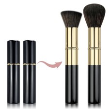 Retractable Kabuki Makeup Brushes 2 Pcs, Powder Brush/Foundation Brush/Blush ...