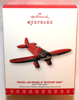 HALLMARK KEEPSAKE TRAVEL AIR MODEL R MYSTERY S  AIRPLANE CHRISTMAS ORNAMENT 2017