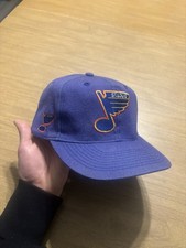 RARE Vintage 90s St. Louis Blues Snapback Hat Cap 90s big Spellout