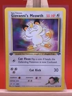 Giovanni's Meowth 74/132 Gym Challenge 1st Edition Vintage Pokemon Card