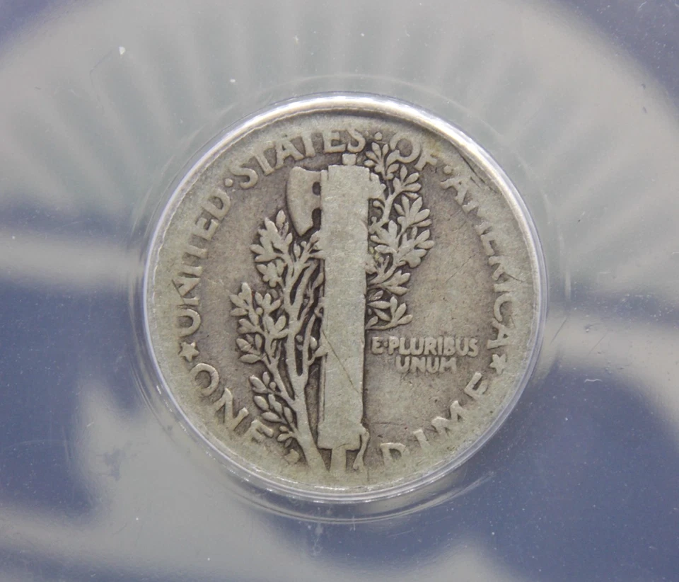 1916 "D" Mercury SILVER Dime 10c ANACS AG3 #884 🔑KEY DATE🔑 Fair ECC&C, Inc. - Image 2 of 4