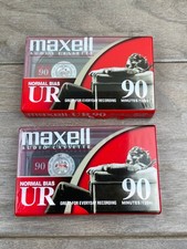 Maxell UR 90 Normal Bias Audio Cassette Tape lot of 2 new