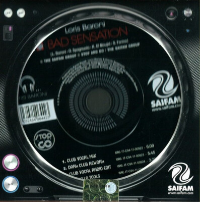 Loris Baroni    Bad Sensation , CD SINGLE 2011 SEALED SEALED