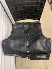 Diamond plate Buffalo Leather size XL Patriotic Biker Vest