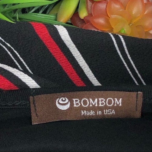 Balloon Sleeve Raglan Tunic Size S Black Long Striped Sleeve Bombom (Boutique) - Picture 6 of 8