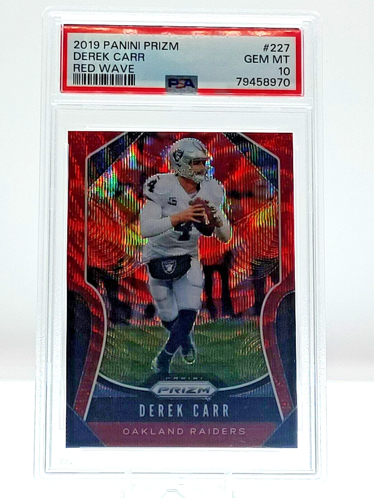 Derek Carr trading card