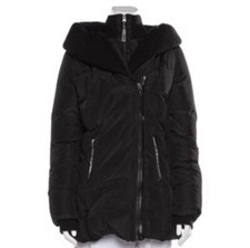 Mackage Coat Down Hooded Black Jacket Water Resistant Puffer Size L