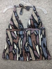 Victorias Secret Tankini Top Womens Medium Multicolor Halter Swimwear