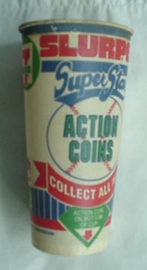1984-85 7-11 STORES SLURPEE CUP W/ 3-D BASEBALL COIN^ | eBay