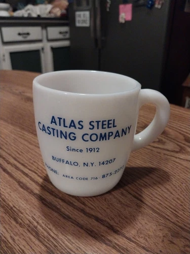 Vintage Atlas Steel Casting Company Since 1912 Buffalo NY Employee Coffee Mug