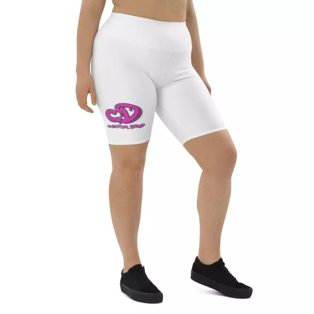 Pink Custom Drip logo Biker Shorts