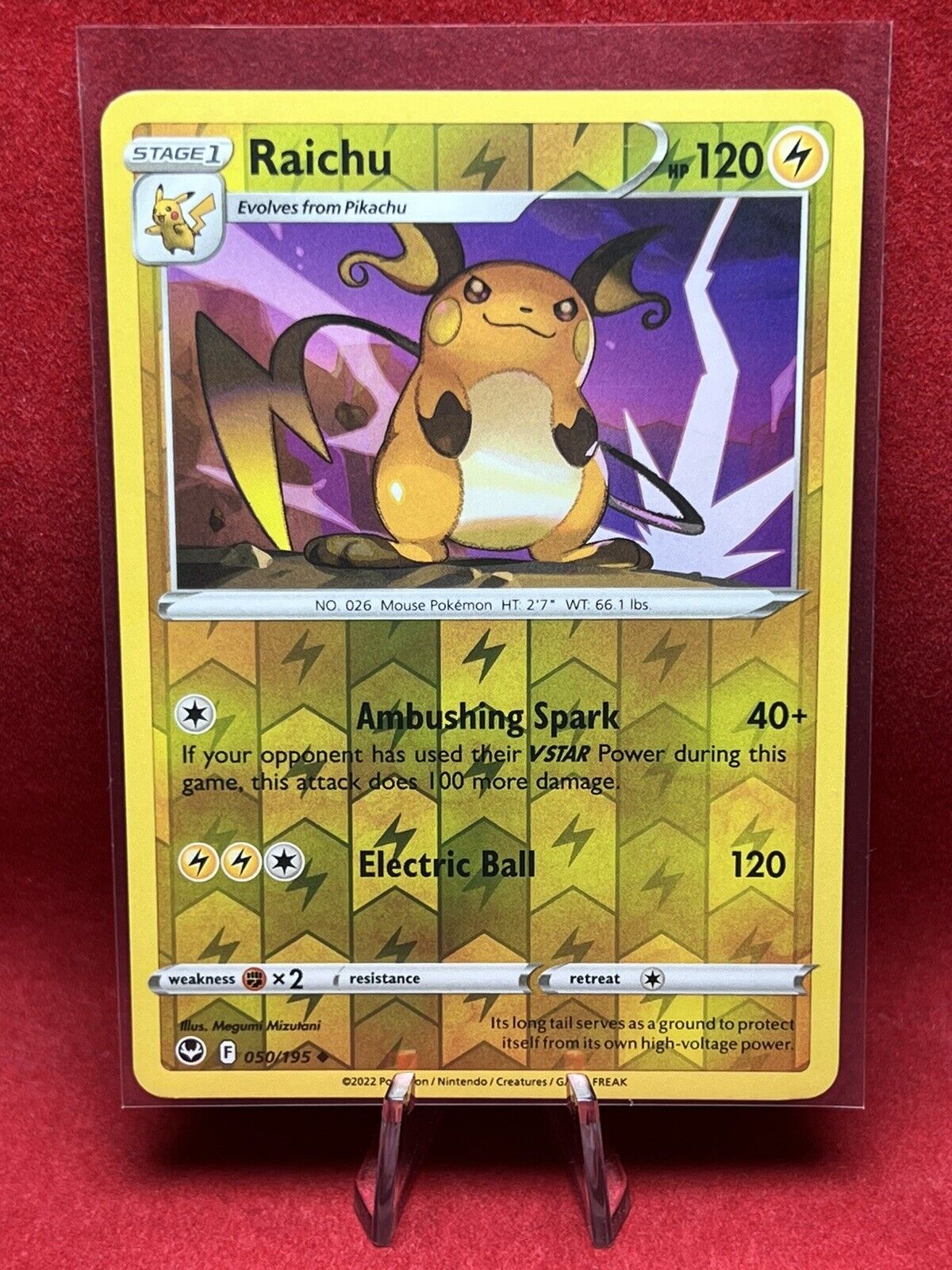  Raichu 50/195 - Pikachu 049/195 - Silver Tempest - Pokemon  Evolution Card Set - 2 Card Lot : Toys & Games