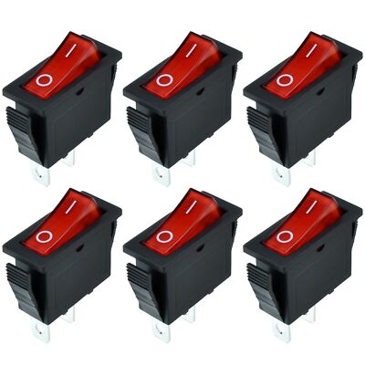 2 Pin 2 Position Boat Shaped Rocker Switch KCD3-101 ON/Off Snap in Toggle Swi...