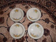 4 x Cloverleaf Peaches & Cream Pasta Bowls 8.5 Inches Diameter All VGC