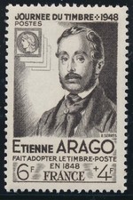 TIMBRE FRANCE 794** Arago Journée du timbre  1948
