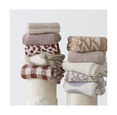 Luxurious Super Soft Throw Blanket, Fluffy Cozy Taupe Tan Blanket for Bed, Kn...