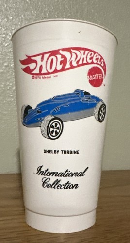 Vintage Jack in the Box Kunststoff Tasse Mattel Hot Wheels Shelby Turbine Sammler