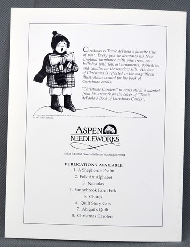 Aspen Needlworks CANTI DI NATALE country modello punto croce volantino - Foto 3 di 3