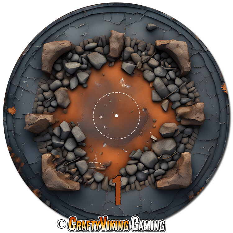 Iron Mine Objective Marker 7.57in Neoprene for Warhammer 40K & Age of Sigmar 4th Edition-image