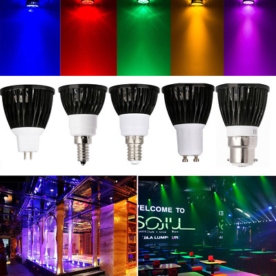 Dimmable LED Spotlight Bulbs GU10 MR16 E27 E14 B22 15W 12W 110V 220V Black Lamps