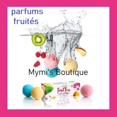 Lot de 3 bombes de bain parfumées effervescentes - florales ou fruitées - AVON - Photo 1/3