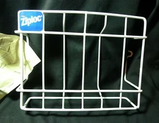 Kitchen Pantry Storage Organizer Wall Mounted Rack (holds 3 Ziploc Products) NOS