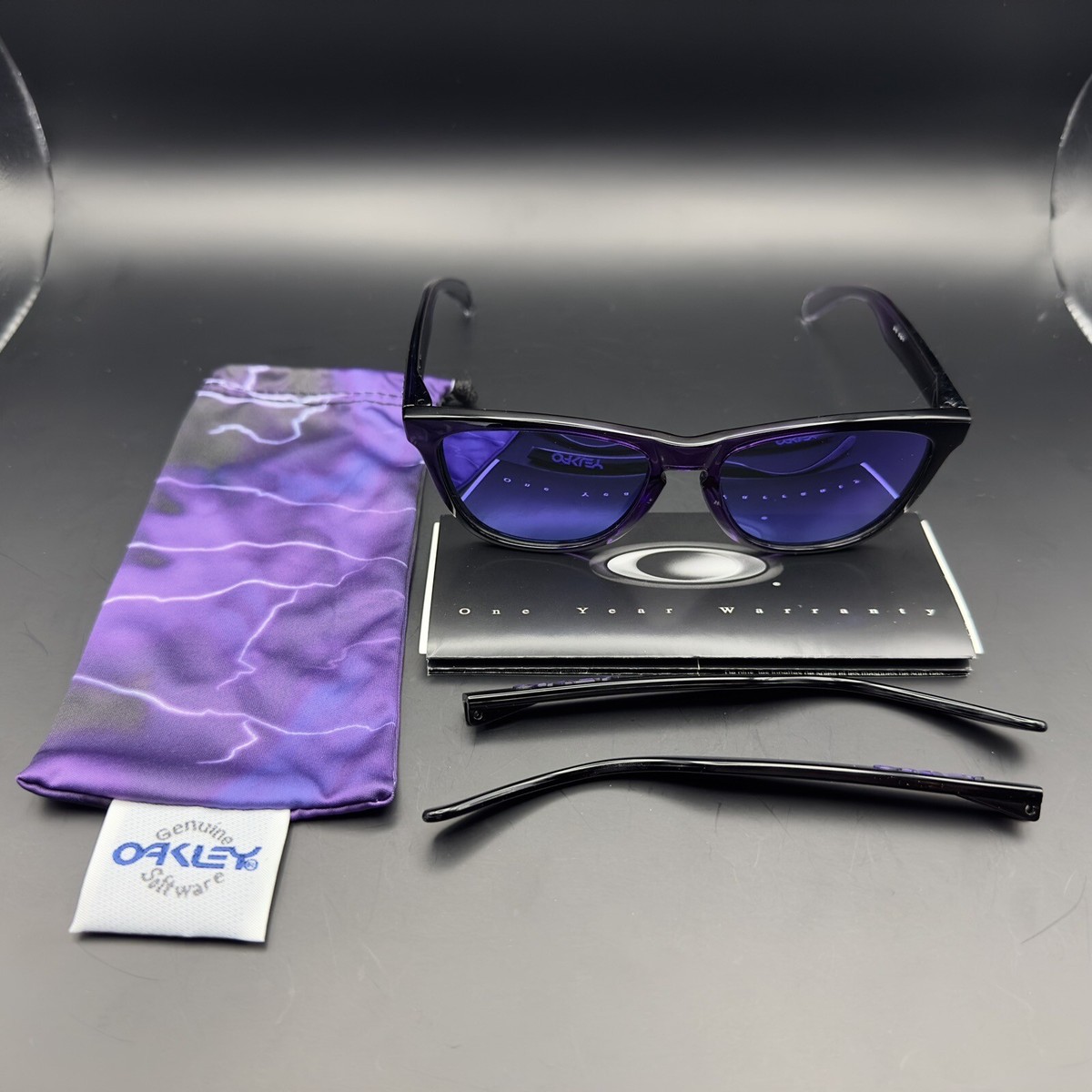 Oakley Primitive Frogskin Black Purple Clear Fade w/ Violet