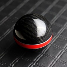 Real Carbon Fiber Ball Manual MT Gear Shift Shifter Knob W/Red Stripe Universal