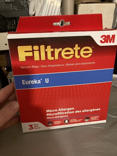 3M Filtrete Vakuumbeutel Eureka U 3 Beutel im neuen Karton Mikroallergen