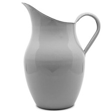 WC-Kanne Emaille grau WC-Garnitur Nostalgie Kanne Wasserkanne Waschkanne 1A Ware