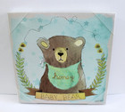 Baby Boy Bear Canvas Wall Art Decor Blue