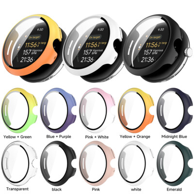 For Google Pixel Watch 3 2 1 41/45MM Screen Protector Tempered Glass Case Cover