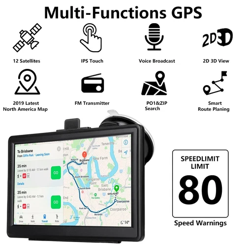 7 INCH Portable Truck Navigator CAR GPS Navigation 8GB 256MB free MAP US Canada - Picture 11 of 14