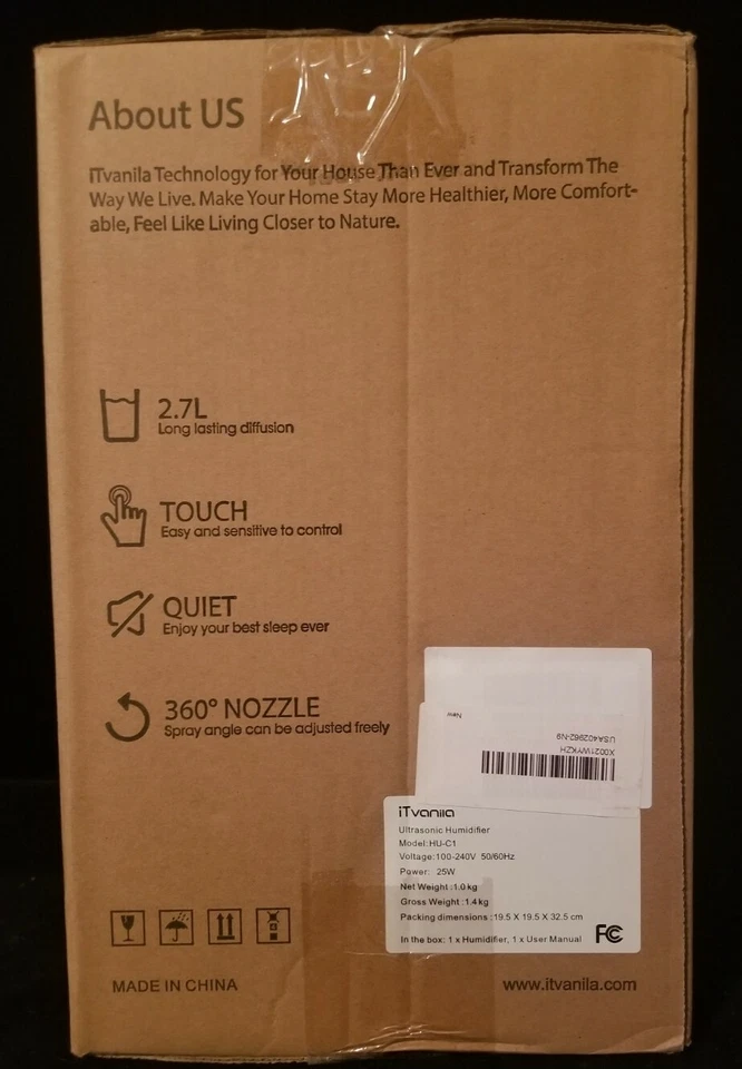 iTivanila Ultrasonic Humidifier - Image 2 of 4