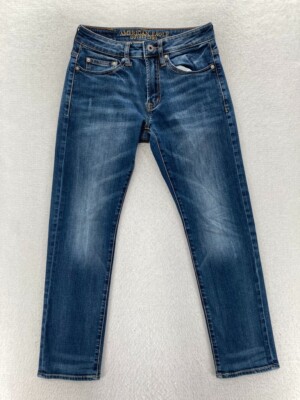 American Eagle Jeans Mens 26x28 Dark Wash Blue Stretch Denim Slim Straight Leg