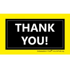 Thank You! | Gospel Tracts | Bible Tracts | Business Card Size | Pack of 50