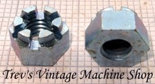 3/8 BSW Whitworth castle lock nuts, zinc plated steel BZP, Qty 2-10